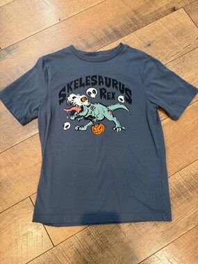 wonder nation Navy Graphic SkeleSaurus Rex Tee